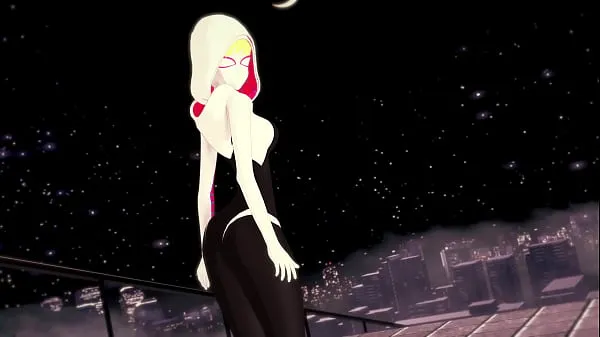 Sehen Sie sich Spider-Gwen Gwen Stacy masturbiert und wird auf dem Dach gefickt warmen Clips an