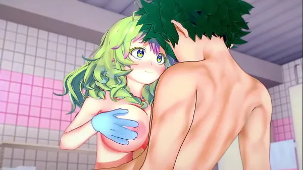 Toru Hagakure fucks passionately with Deku in the bathroom in her usual guise Sıcak Klipleri izleyin