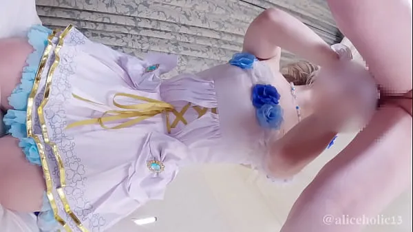 Japanese Cosplayer Wedding dress blowjob handjob glove fetish sex【Aliceholic13 Sıcak Klipleri izleyin