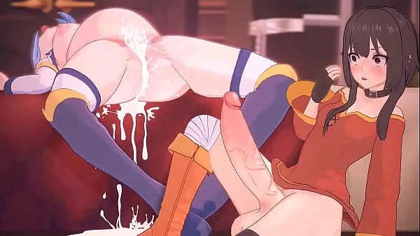 Assista Aqua leva uma surra (animação KonoSuba Futa clipes quentes